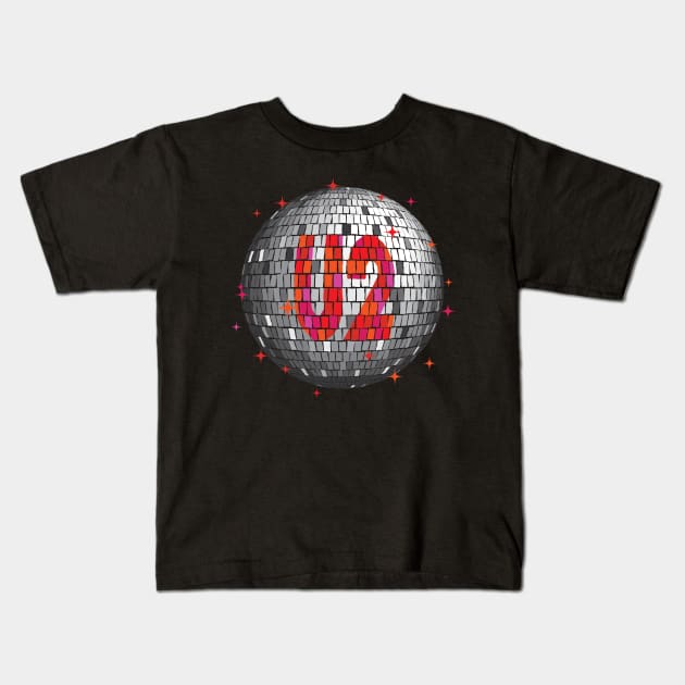 U2 Disco Ball | Red Kids T-Shirt by Rad Love